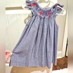 Seersucker girls dress